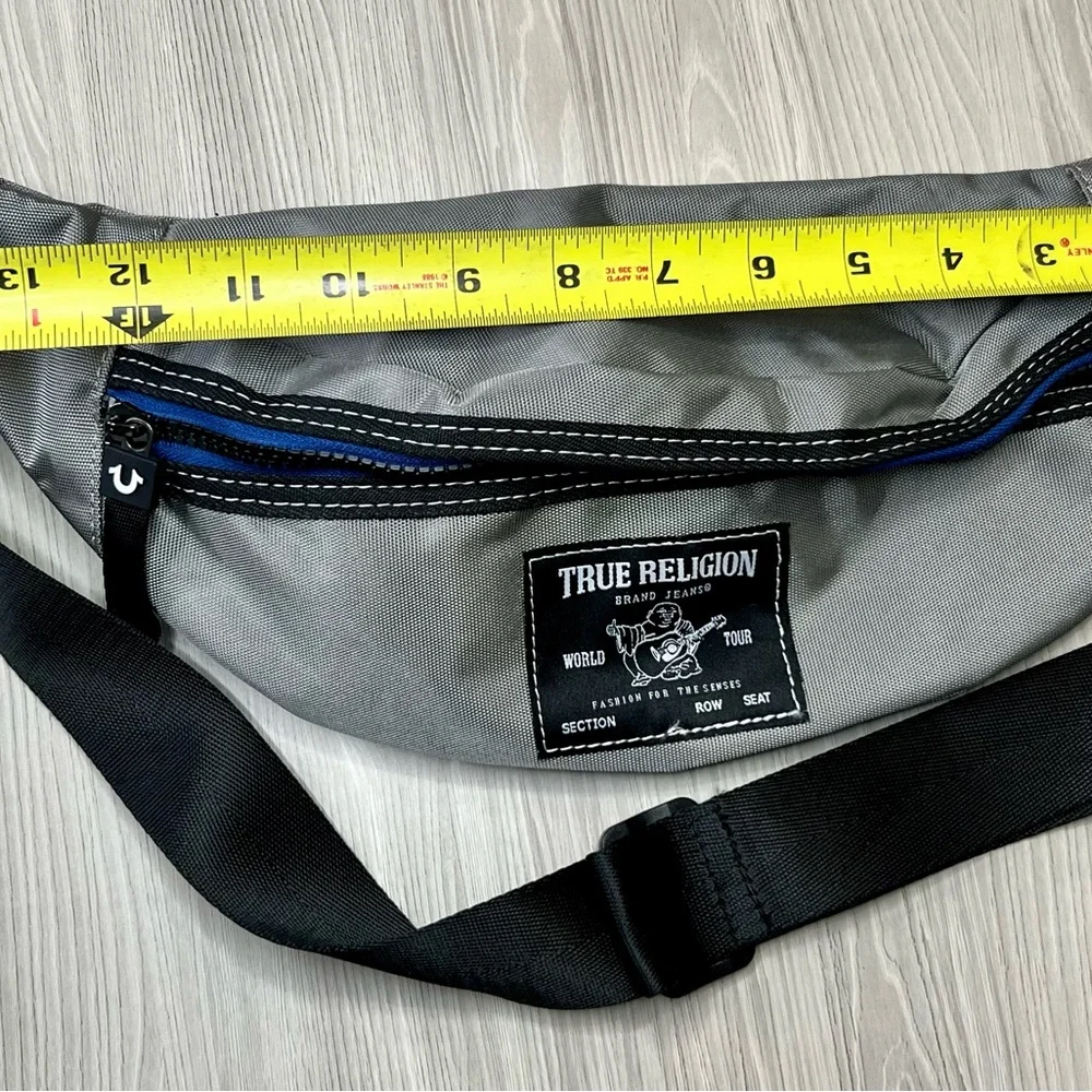 True Religion Gray Belt‎ Bag Fanny Pack Crossbody Slinger Style